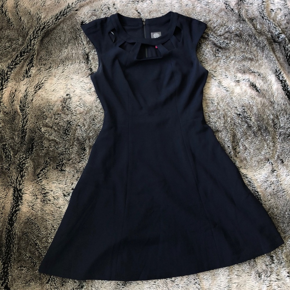 Vince Camuto Navy skater dress size 6
